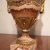 French mercurial gilt bronze vase detail