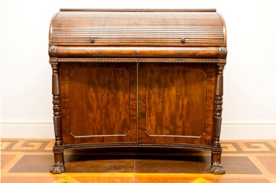 Irish Tambour top mahogany desk