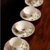 Click to Enlarge - English Worcester Honeysuckle Pattern China, cups