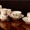 Click to Enlarge - English Worcester Honeysuckle Pattern China, cups and jug