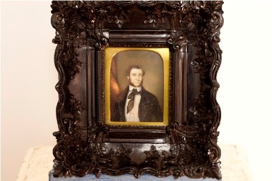 Inscribed Chinese Portrait Miniature  of James Trubshaw