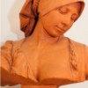 Click to Enlarge: Terracotta bust, signed Dalou
