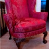 Click to Enlarge - Carved Walnut Wing Chair