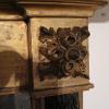 English George III carved gilt wood and bronzed mirror, detail