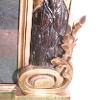 English George III carved gilt wood and bronzed mirror, carving