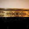 English George III carved gilt wood and bronzed mirror, frame