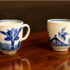 Click to Enlarge - Blue and White Cups, Bow factory, side 1