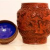 Click to Enlarge – Chinese Cinnabar Lacquer Lidded Vase, lid inside