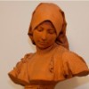 Click to Enlarge: Terracotta bust, signed Dalou