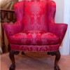 Click to Enlarge - Carved Walnut Wing Chair