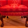 Click to Enlarge - Carved Walnut Wing Chair